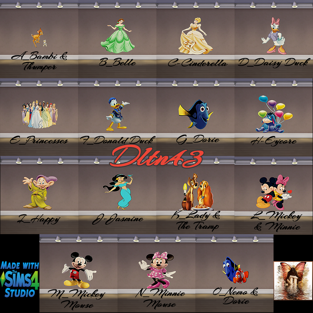 Dltn43_DisneyWallDecals_Set01_A thru O